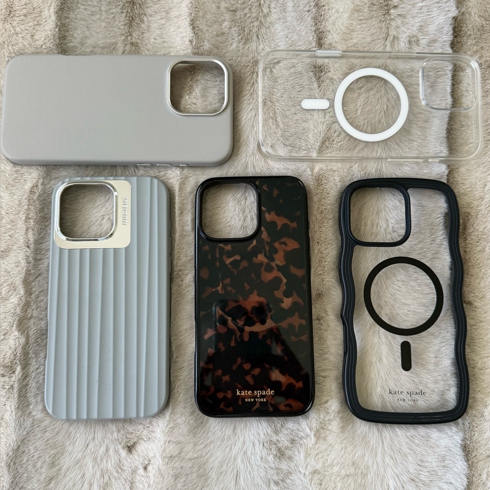 iPhone 16 Pro Max MagSafe Cases (2 Kate Spade, Nudient, Apple)